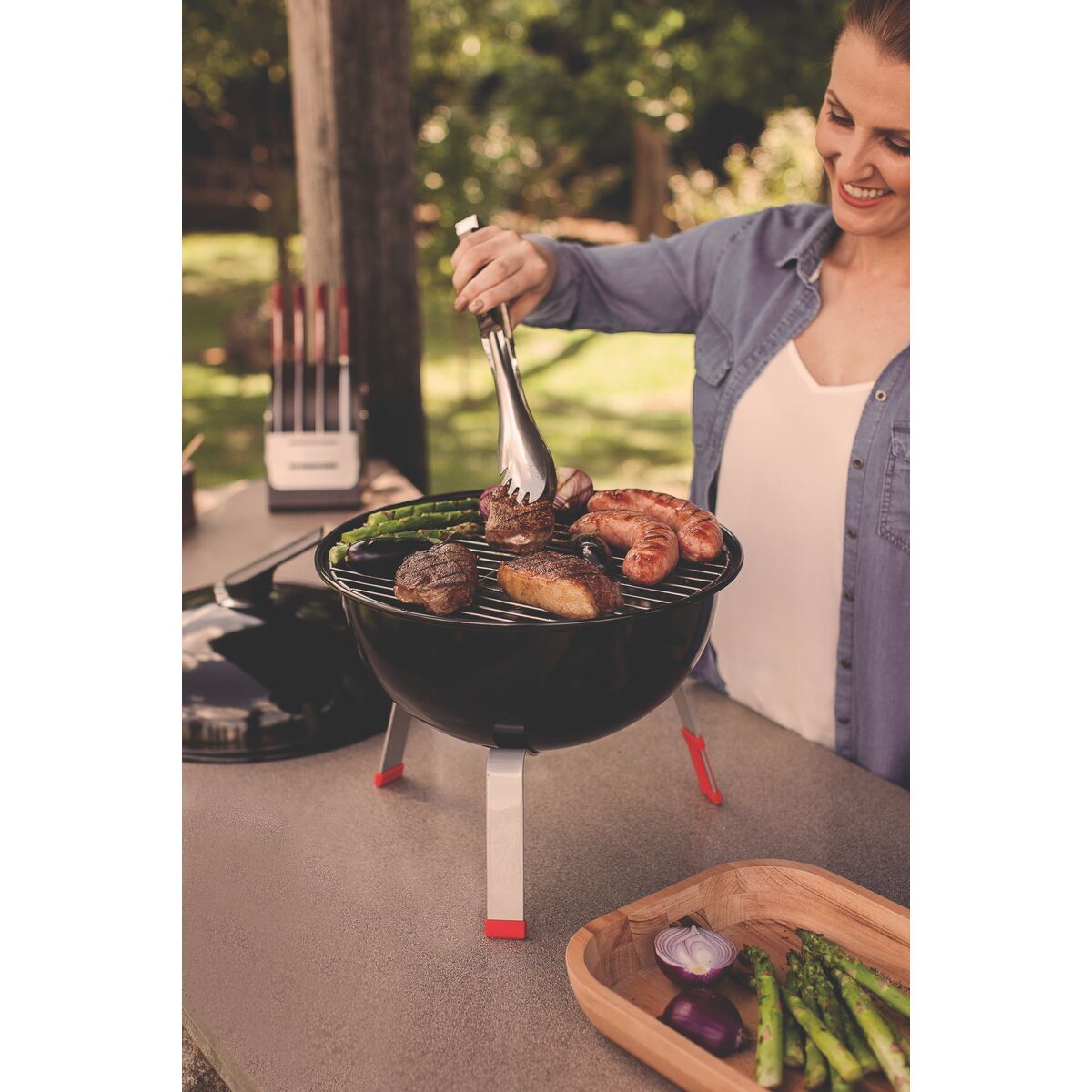 Asador tcp 320l grill a carbon marca tramontina