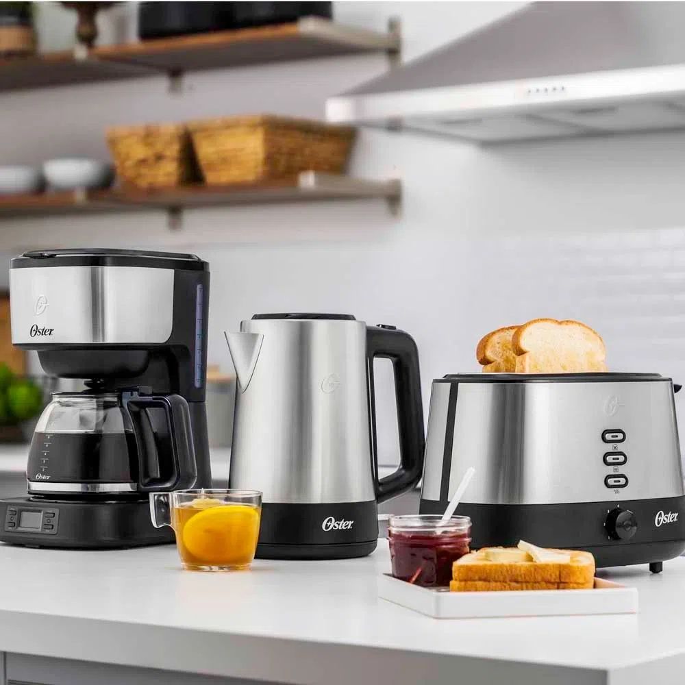 Tostador de pan 2 rebanadas acero inox osterizer mod. tssttr500-013 plata