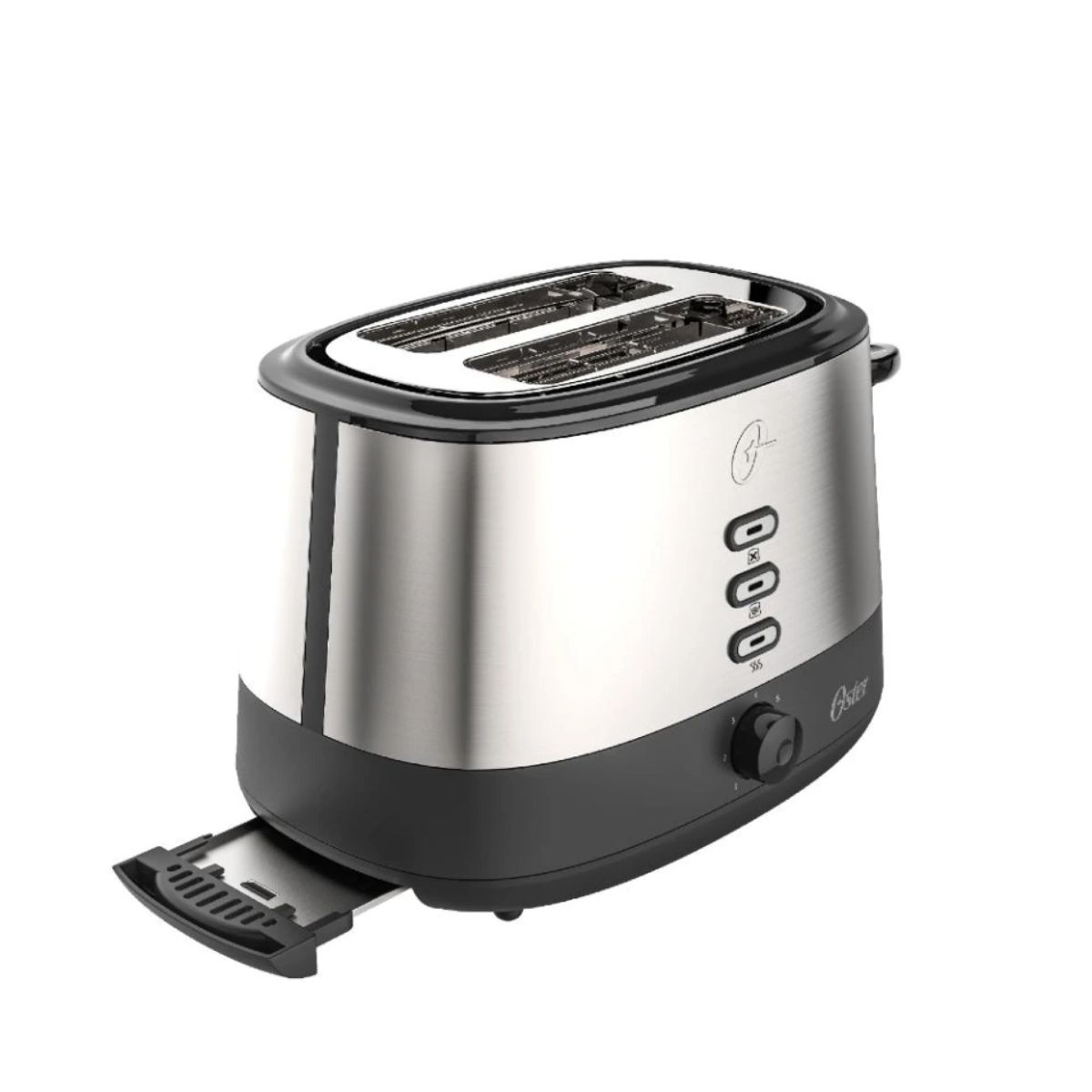 Tostador de pan 2 rebanadas acero inox osterizer mod. tssttr500-013 plata