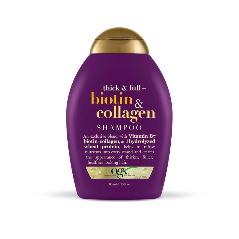 Shampoo Y Acondicionador Ogx Thick and Full Biotina Colageno 385ml c/u