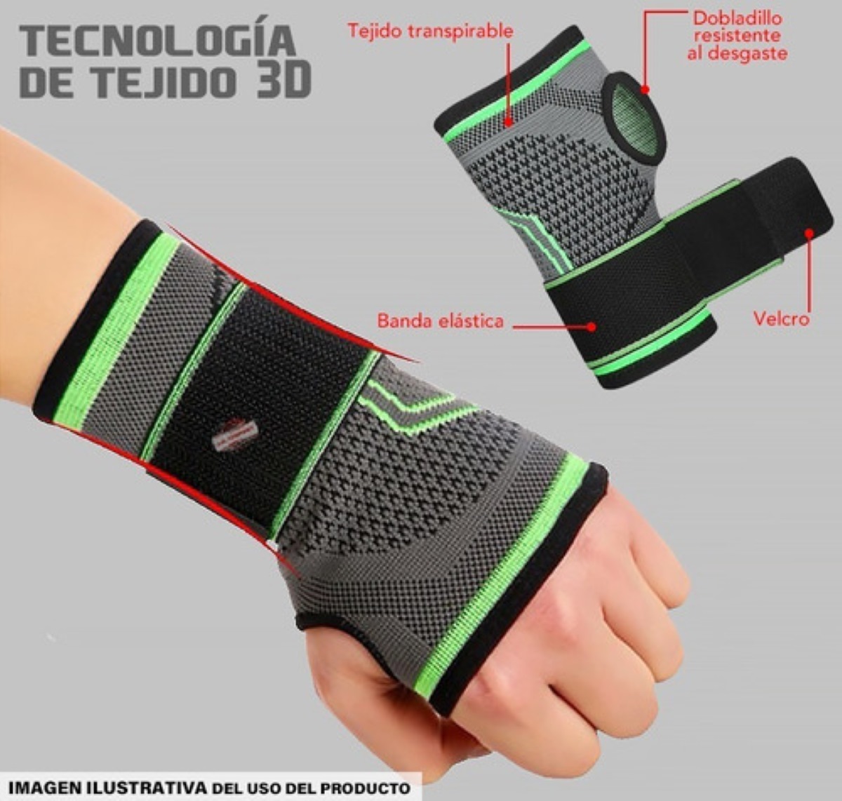 Muñequera Ortopedica Compresion Unisex 