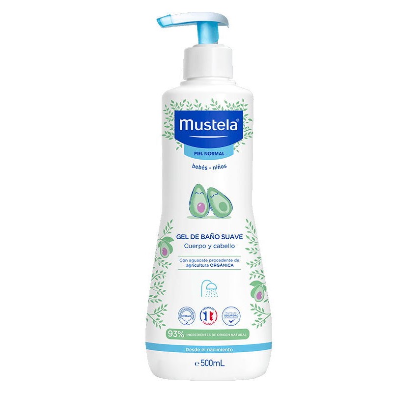 Mustela Combo Loción Hidratante Corporal Para Bebé Y Gel De Baño Suave 500 ml c/u