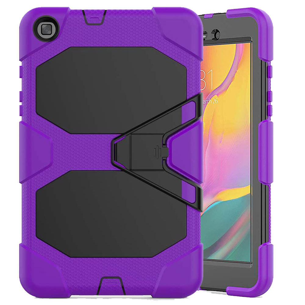 Funda De Uso Rudo Compatible Con Tablet Samsung Galaxy Tab A 8.0 Modelo SM-T290 SM-T295 (2019) Morado