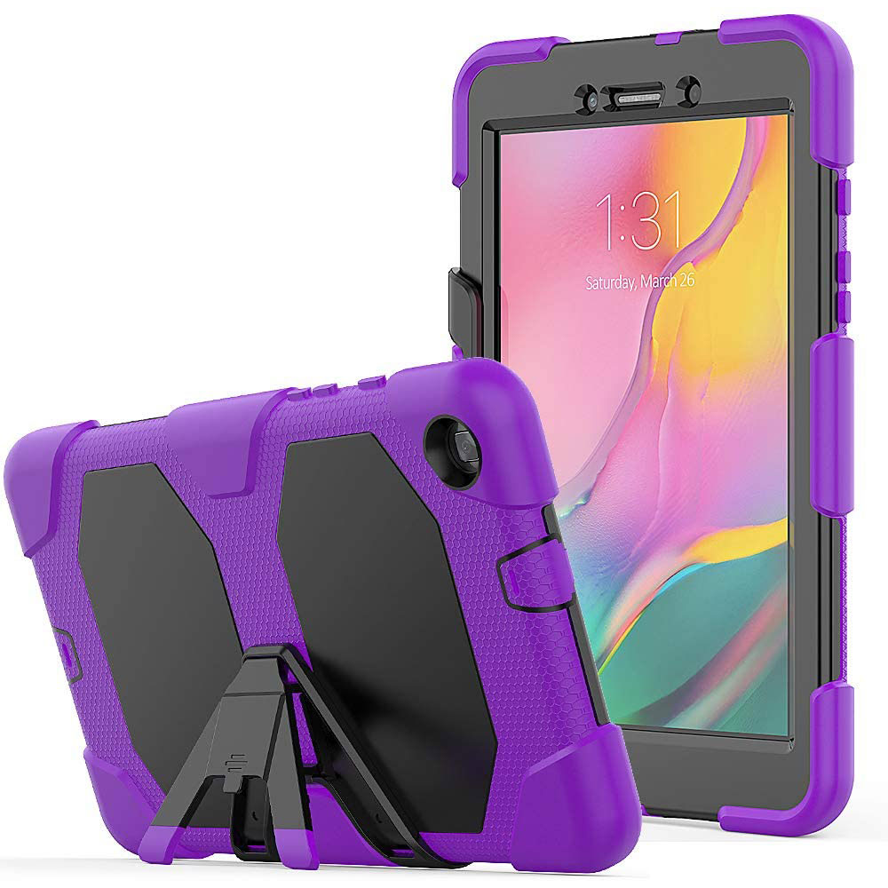 Funda De Uso Rudo Compatible Con Tablet Samsung Galaxy Tab A 8.0 Modelo SM-T290 SM-T295 (2019) Morado