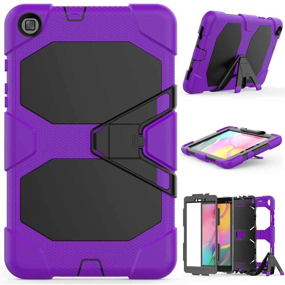 Funda De Uso Rudo Compatible Con Tablet Samsung Galaxy Tab A 8.0 Modelo SM-T290 SM-T295 (2019) Morado