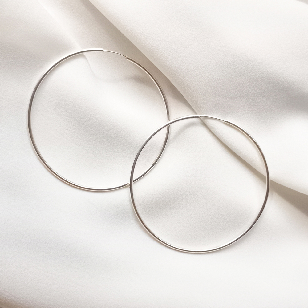 Arracadas grandes de plata .925, Joyería para Mujer de Anante Joyería.