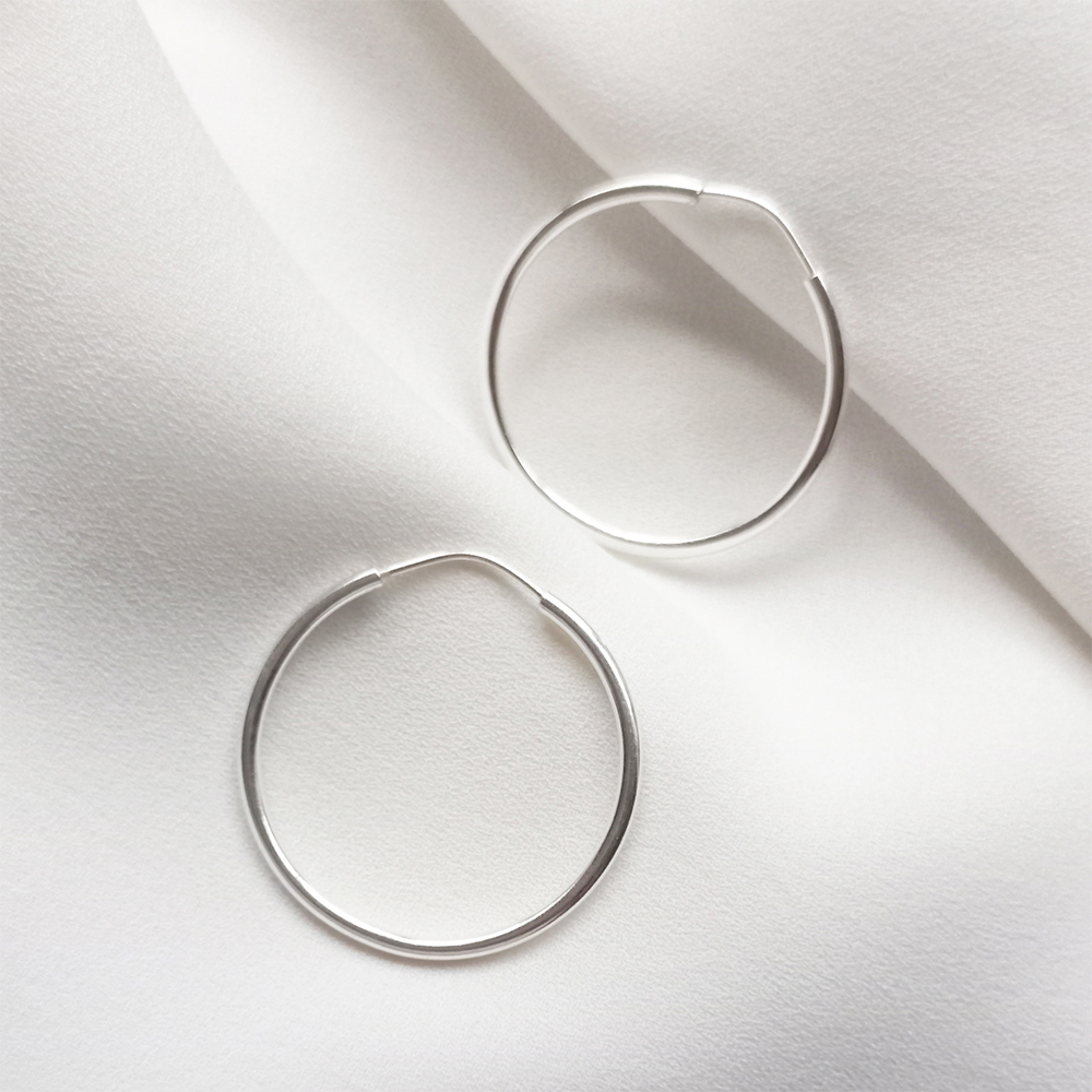 Arracadas medianas de plata .925, Joyería para Mujer de Anante Joyería.