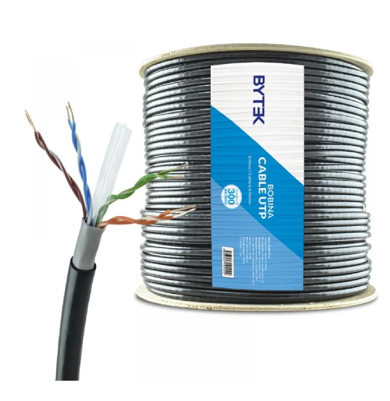 Cable De Red Utp Cat 6e Bobina 305m Exterior