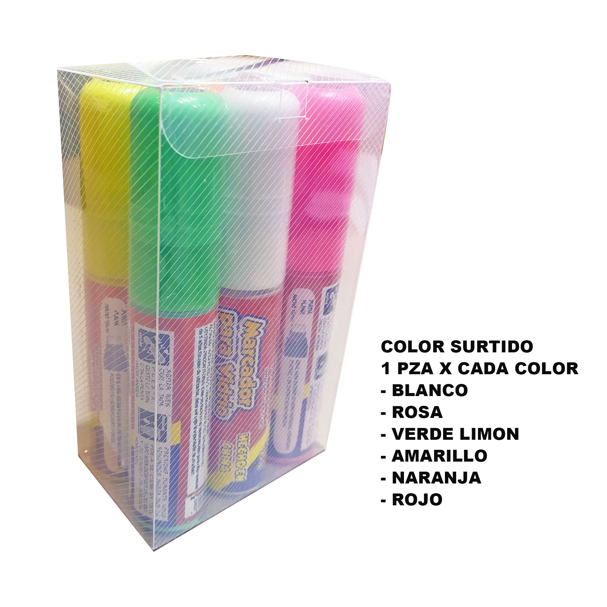 6 MARCADORES PARA VIDRIO ventana Color Metalico