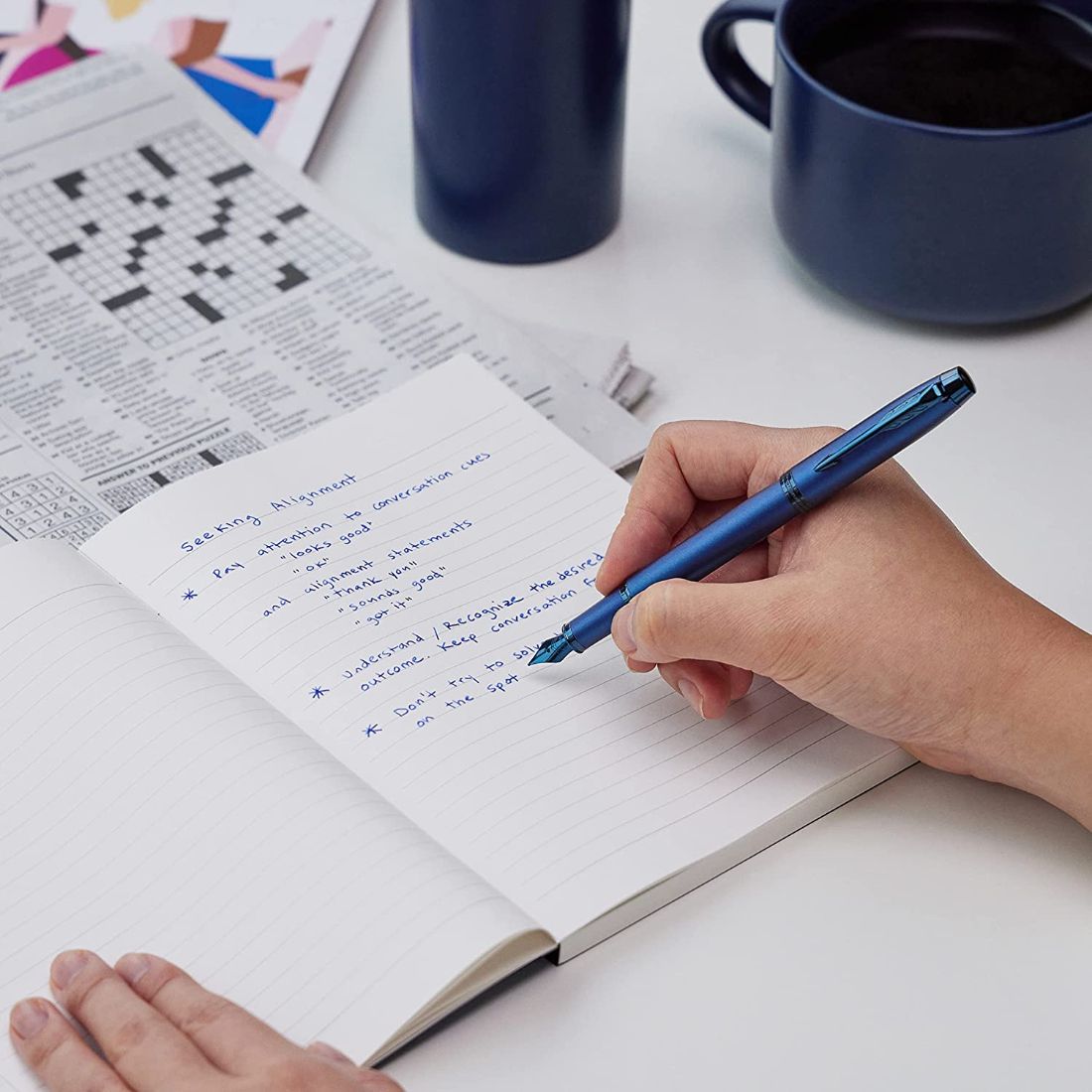 Pluma Estilográfica Parker IM Monocromática, Tinta Azul.