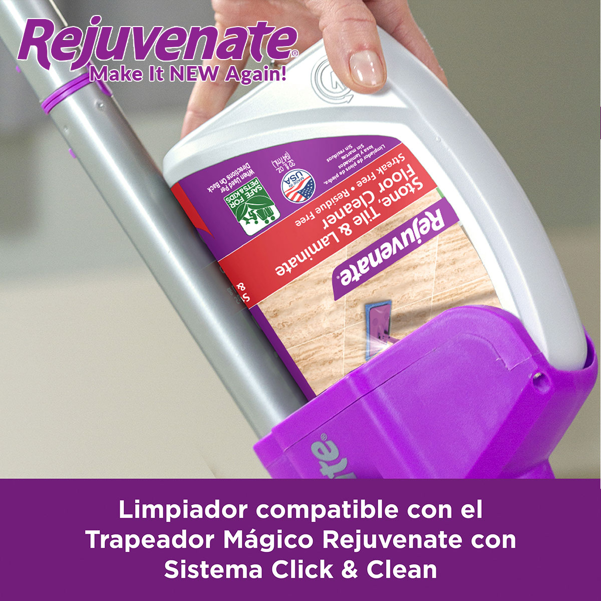 Limpiador Renovador de Pisos 946 ml. Pisos laminados o piedra Tv Ofertas Rejuvenate Stone, Tile & Laminate Floor Cleaner 