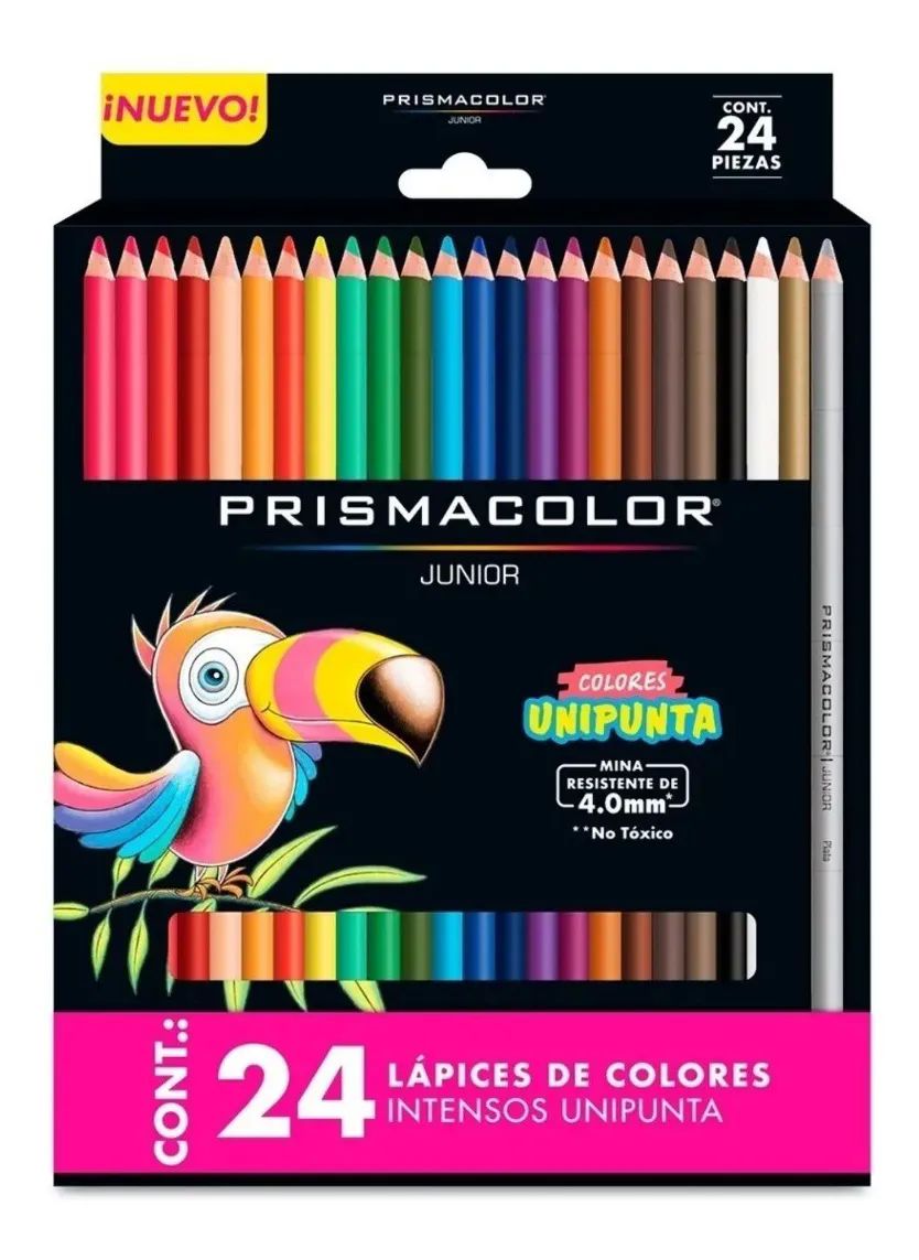Colores Prismacolor Junior Largos 24 Pastel + 24 Basicos