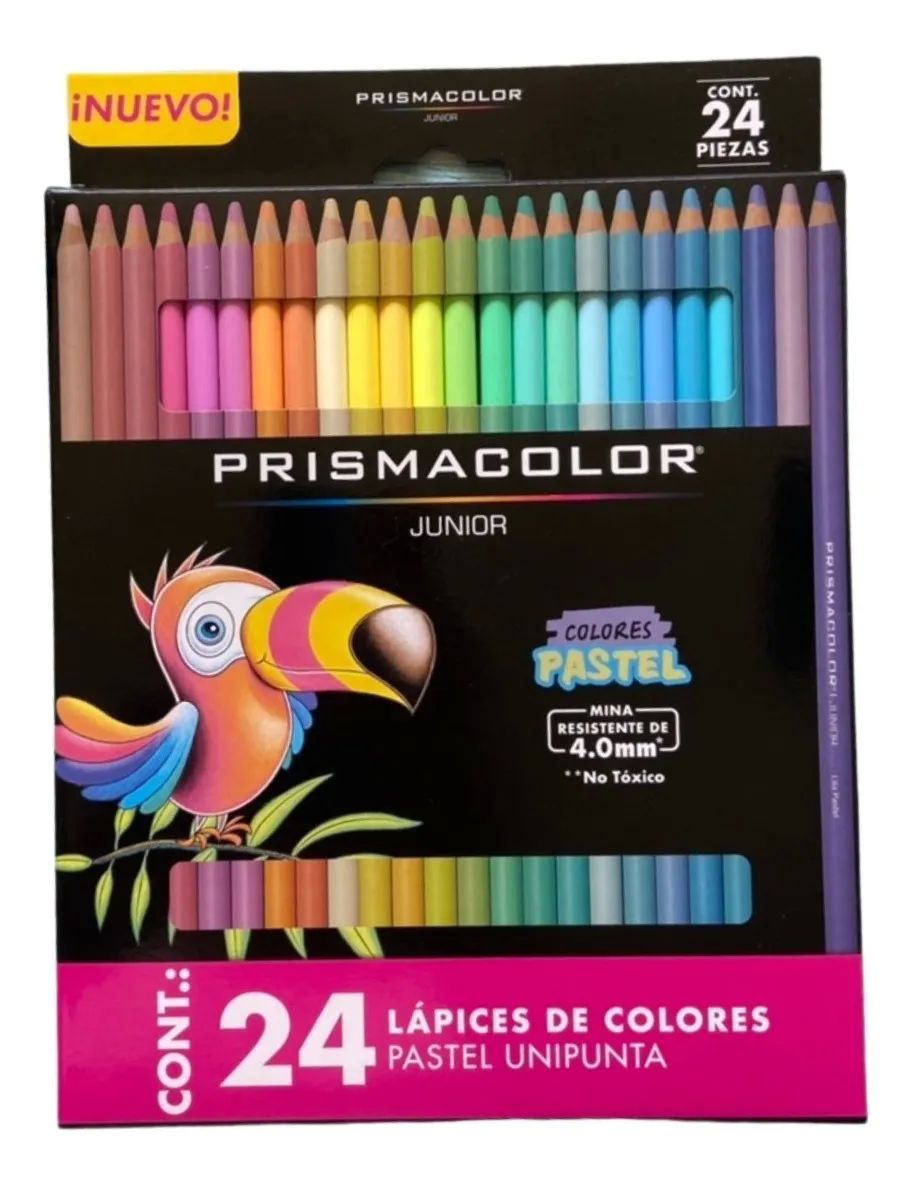 Colores Prismacolor Junior Largos 24 Pastel + 24 Basicos