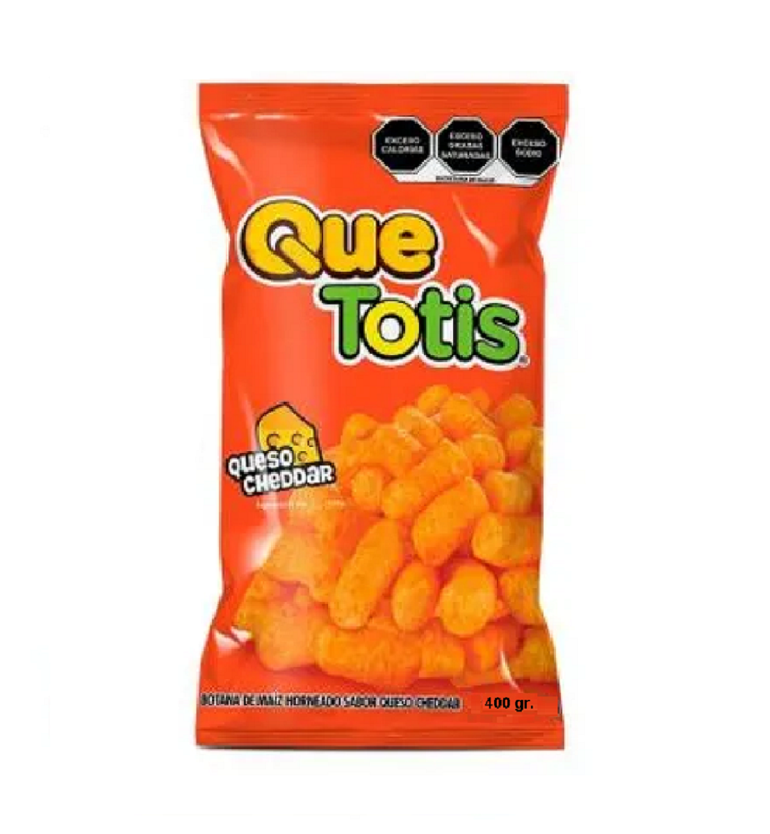Quetotis Chetos de queso Cheddar 400gr. Totis