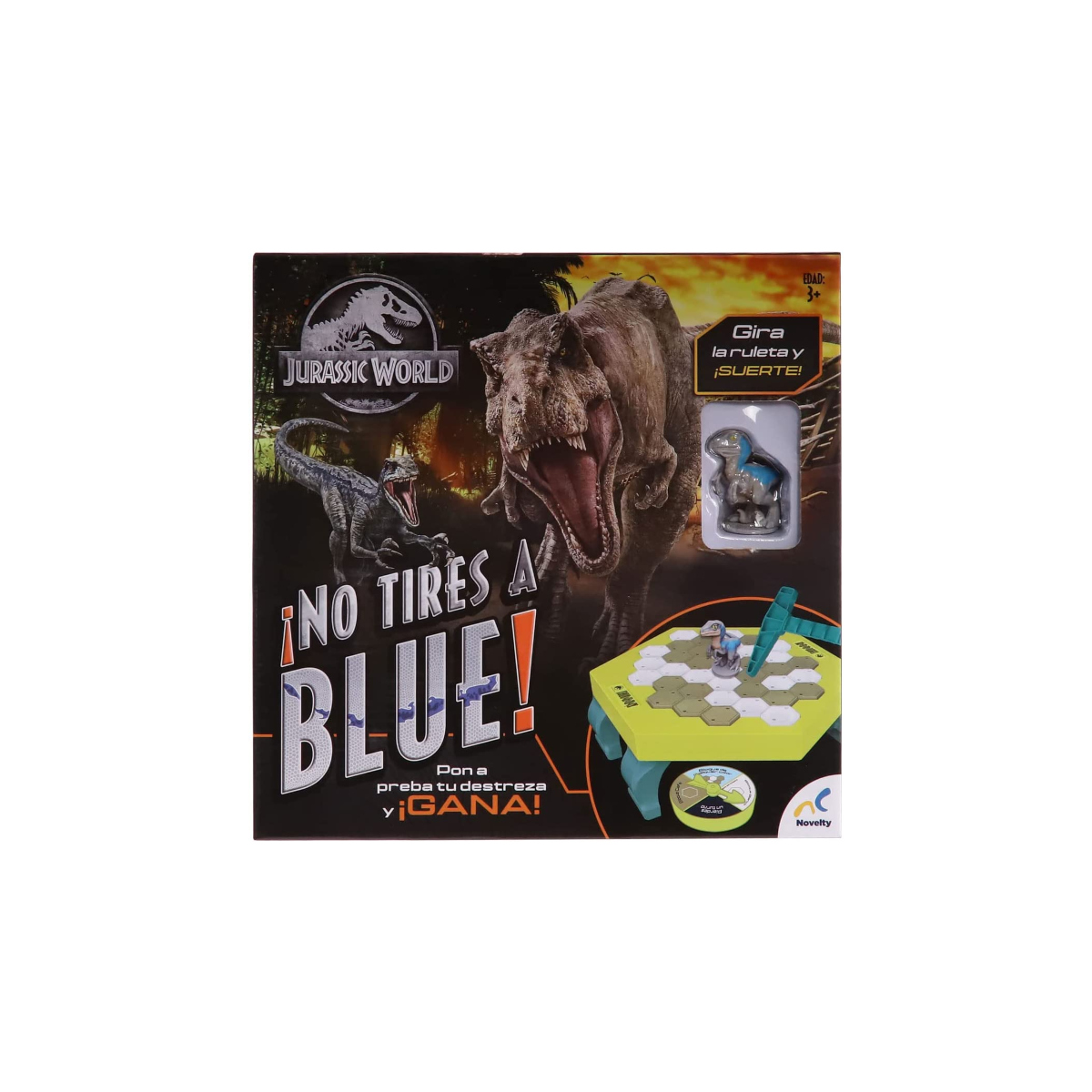 Novelty JCA-3115- Juego de mesa no tires a blue, jurassic world