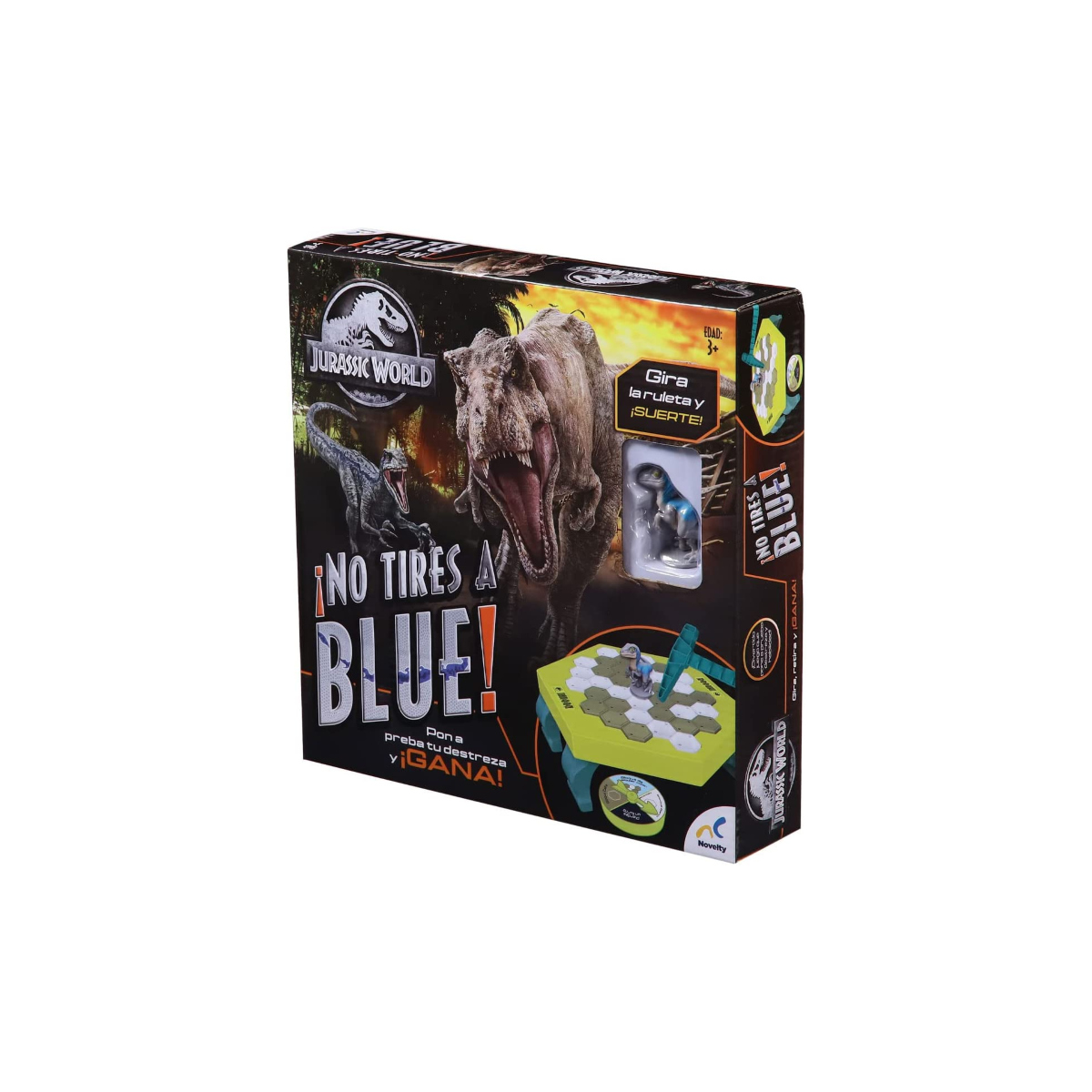 Novelty JCA-3115- Juego de mesa no tires a blue, jurassic world