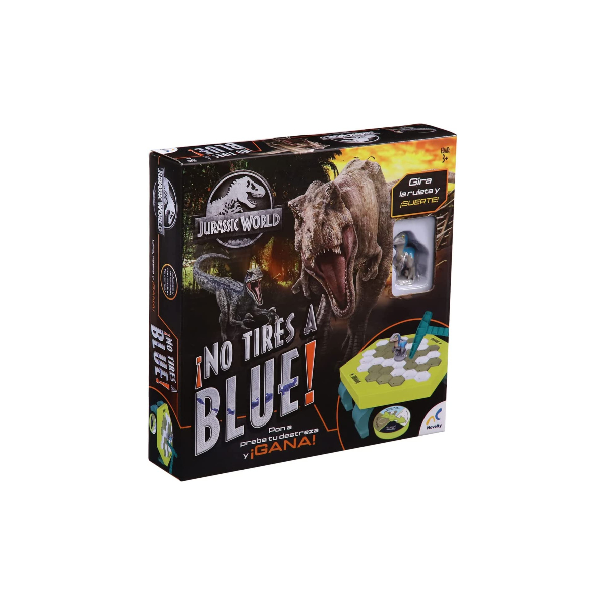 Novelty JCA-3115- Juego de mesa no tires a blue, jurassic world