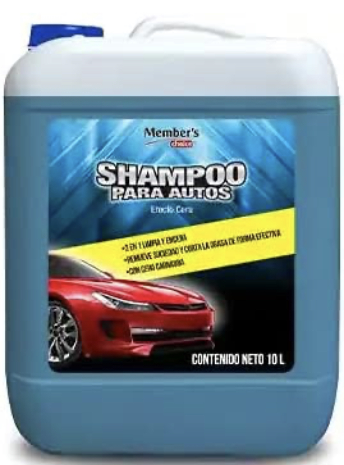 Members Choice - Shampoo abrillantador Automotriz efecto cera 10 Lts