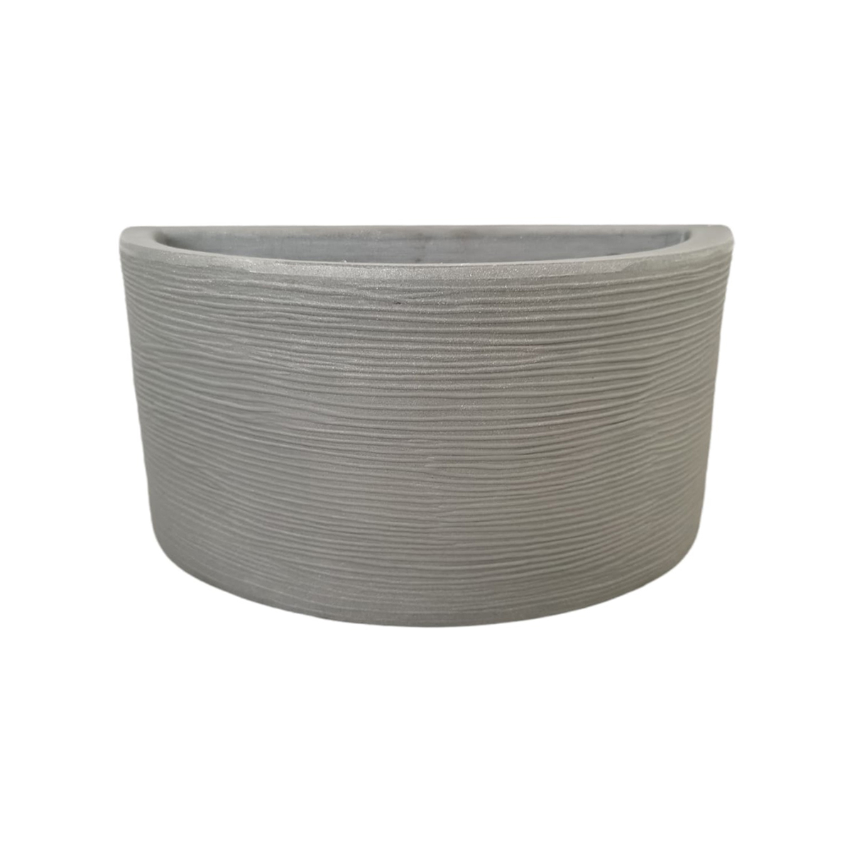 Maceta Minimalista Gris Medio circulo Mejor Que Fibra De Vidrio