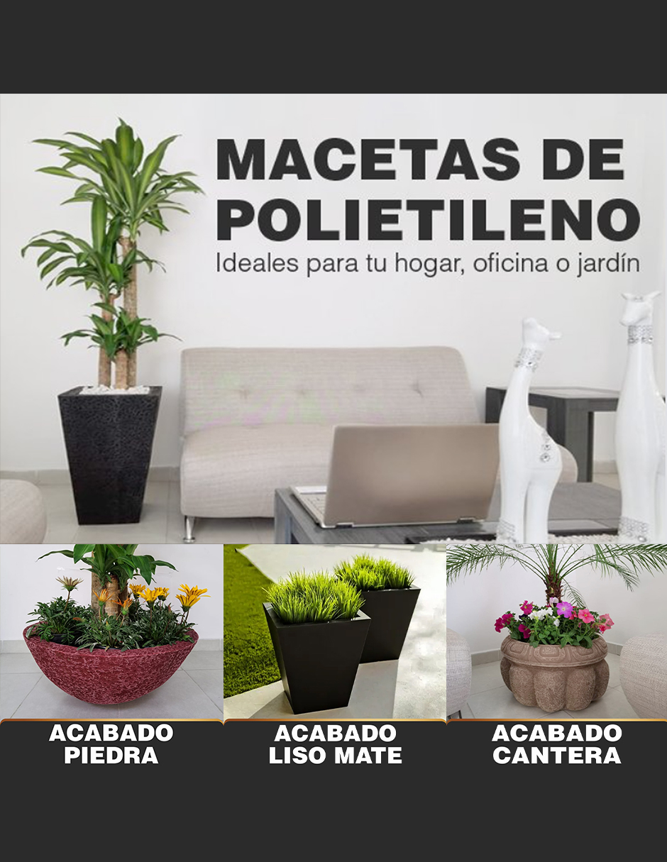 Maceta Minimalista Gris Medio circulo Mejor Que Fibra De Vidrio