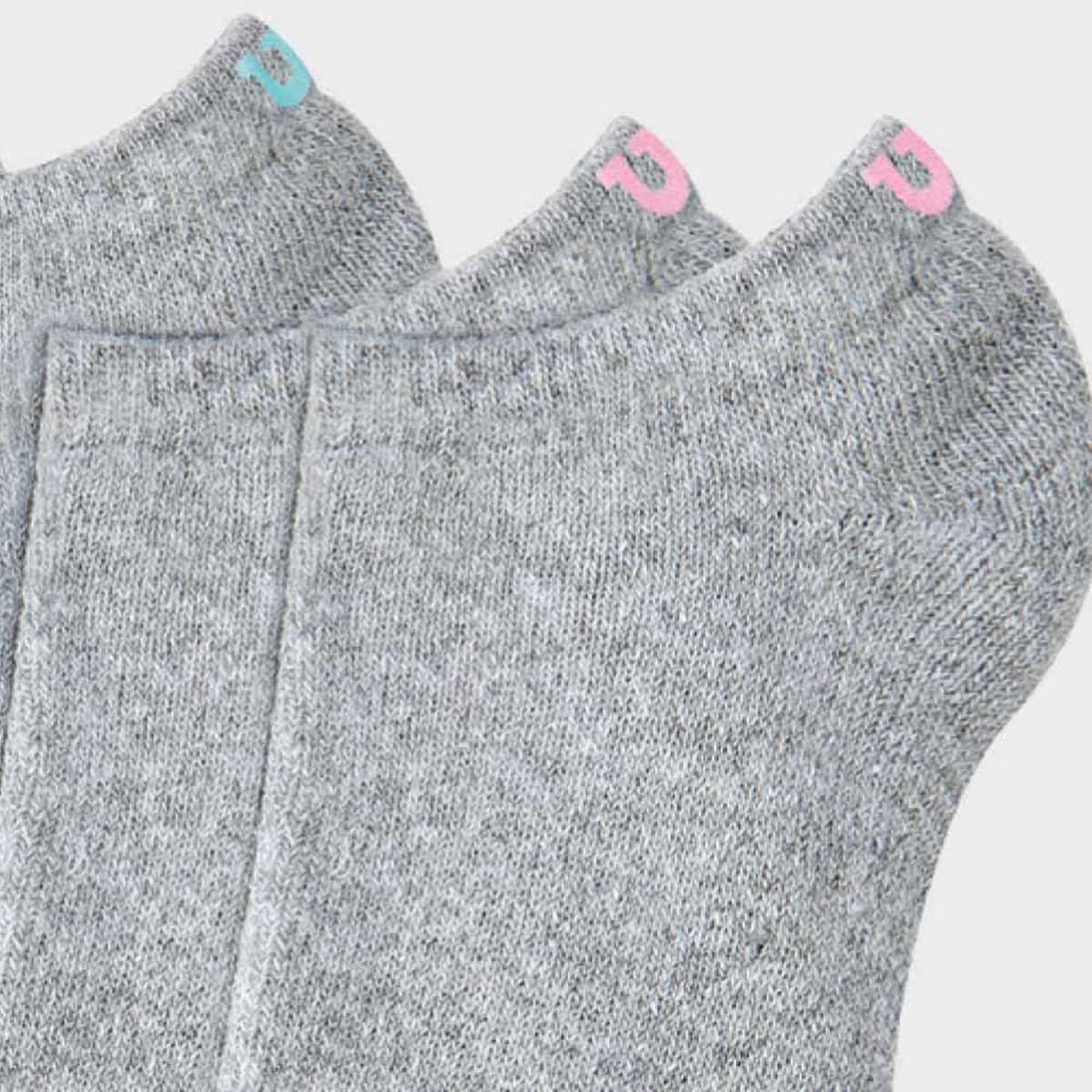 Set de 6 pares de tines Wilson para mujer color gris con la W en diferentes colores, mod. 1026562