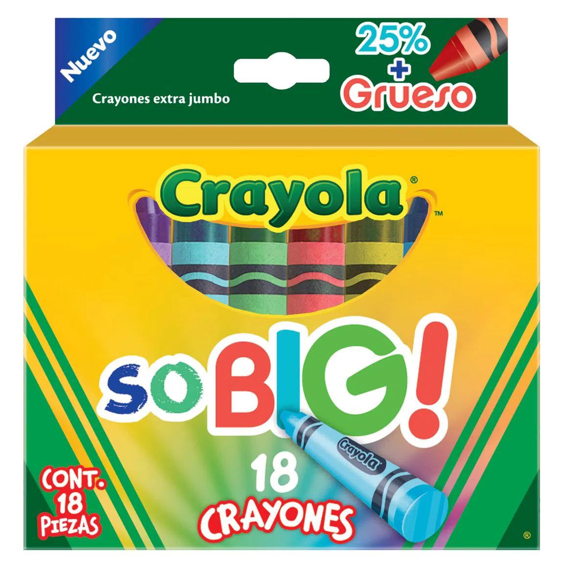 Crayones Extra Jumbo Con 18 Piezas Crayola So Big