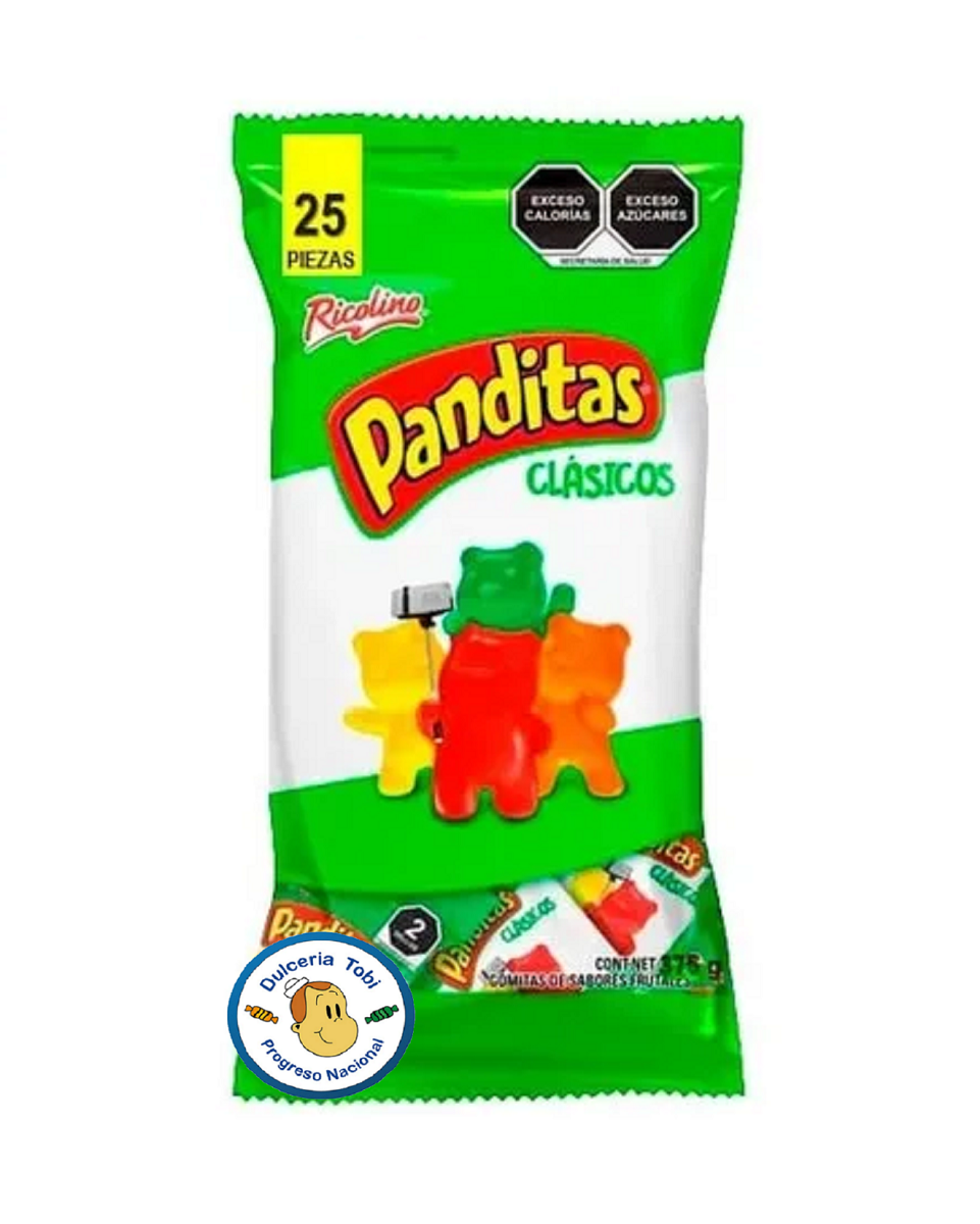 Panditas mini con 25 piezas de Ricolino