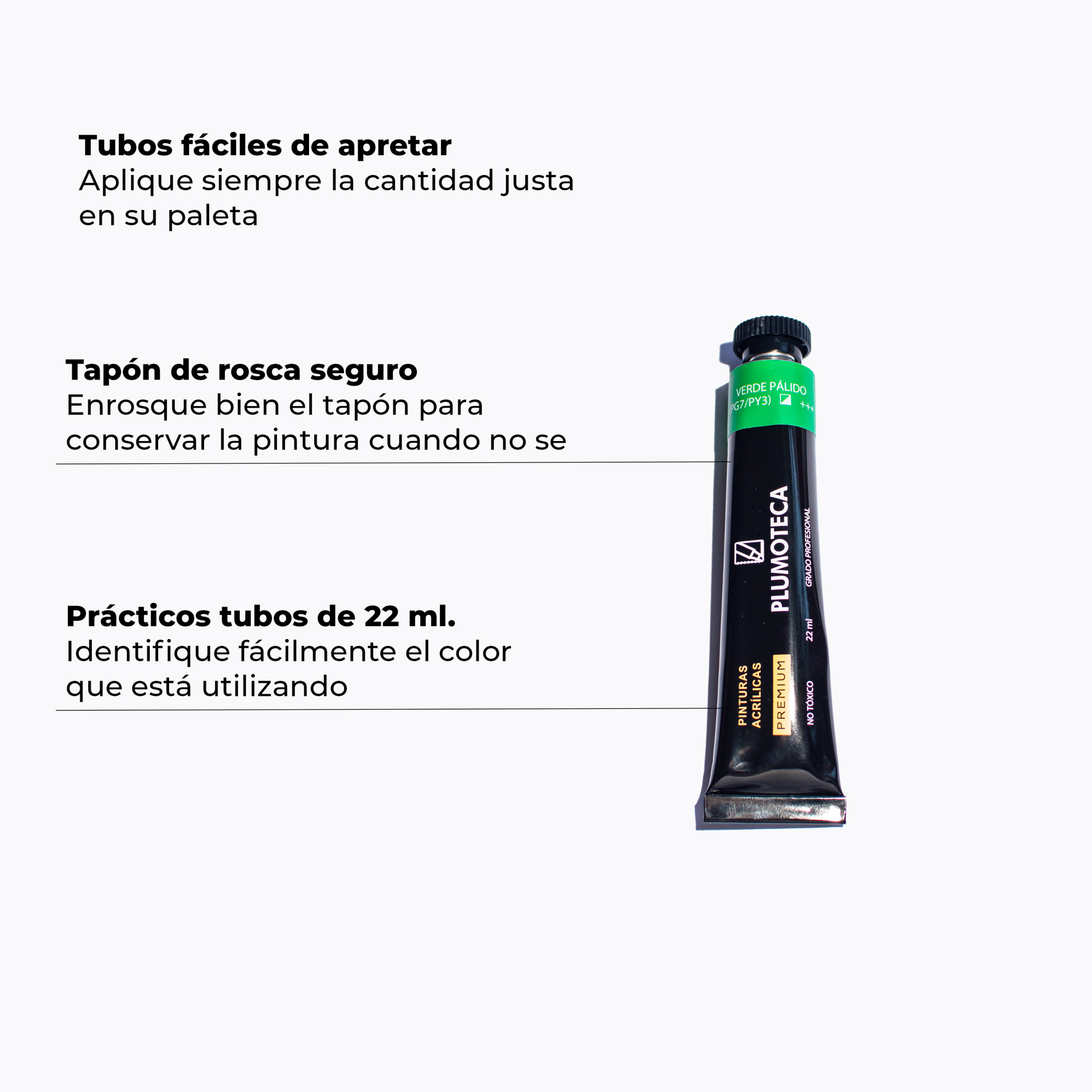 Pintura Acrílica Profesional 24 Colores Con 22ml Plumoteca
