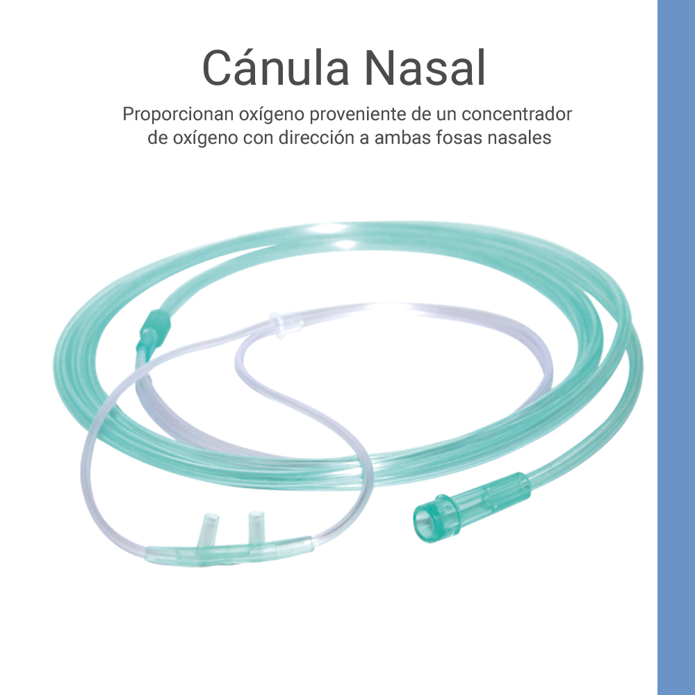 Canula Puntas Nasales Para Oxigeno Adulto Con Tubo De 2 Mts