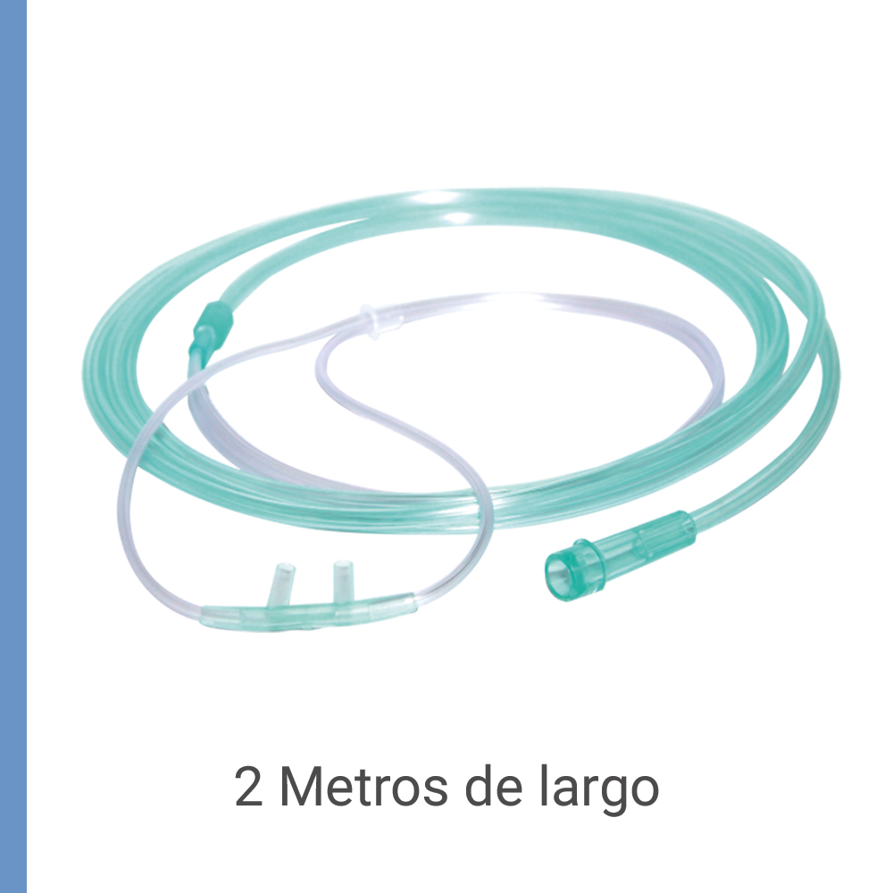 Canula Puntas Nasales Para Oxigeno Adulto Con Tubo De 2 Mts