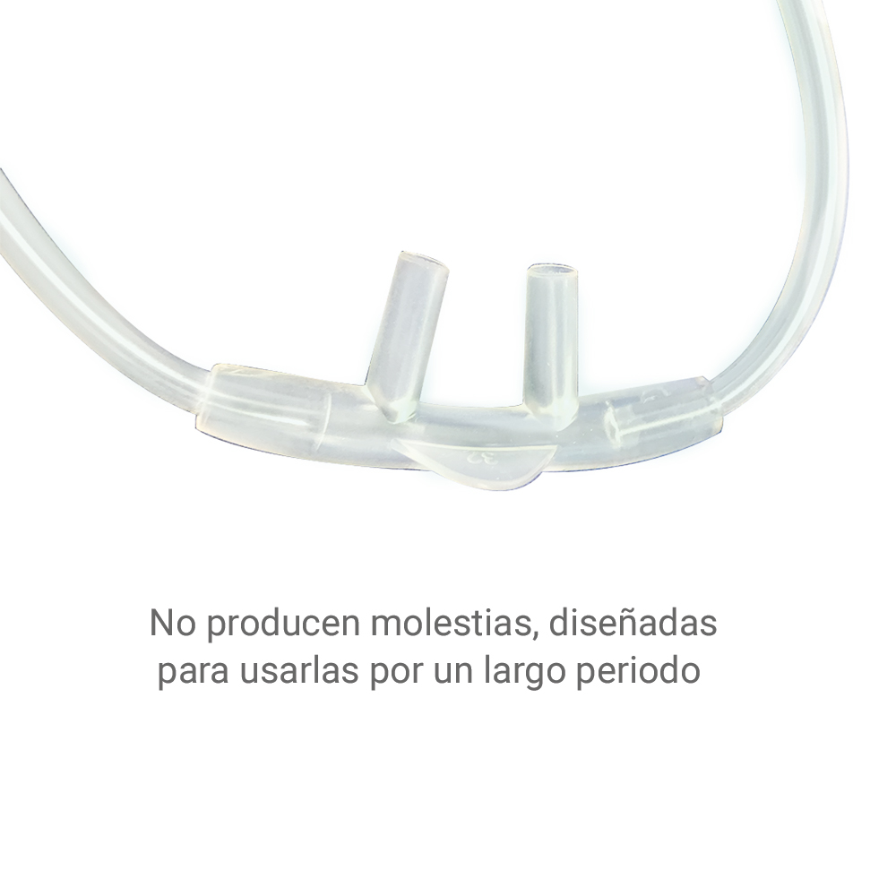 Canula Puntas Nasales Para Oxigeno Adulto Con Tubo De 2 Mts