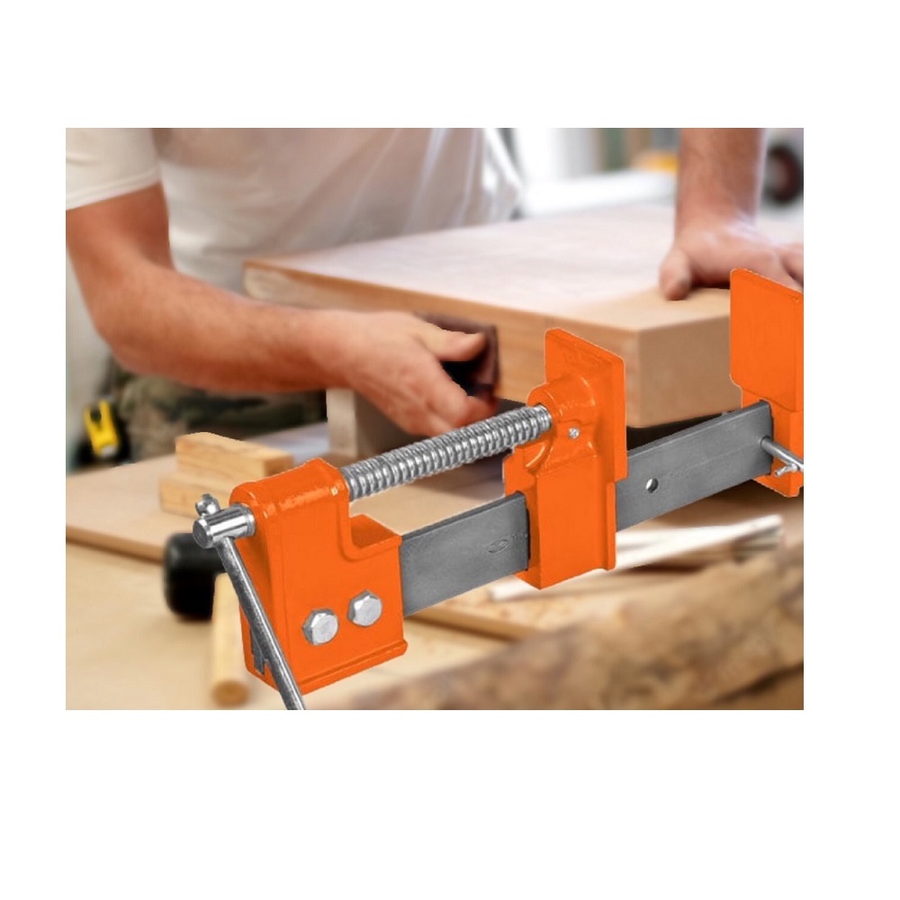 Sargento de solera de acero largo 173 cm (68") apertura max.(60 ") Truper para construcción -carpintería 