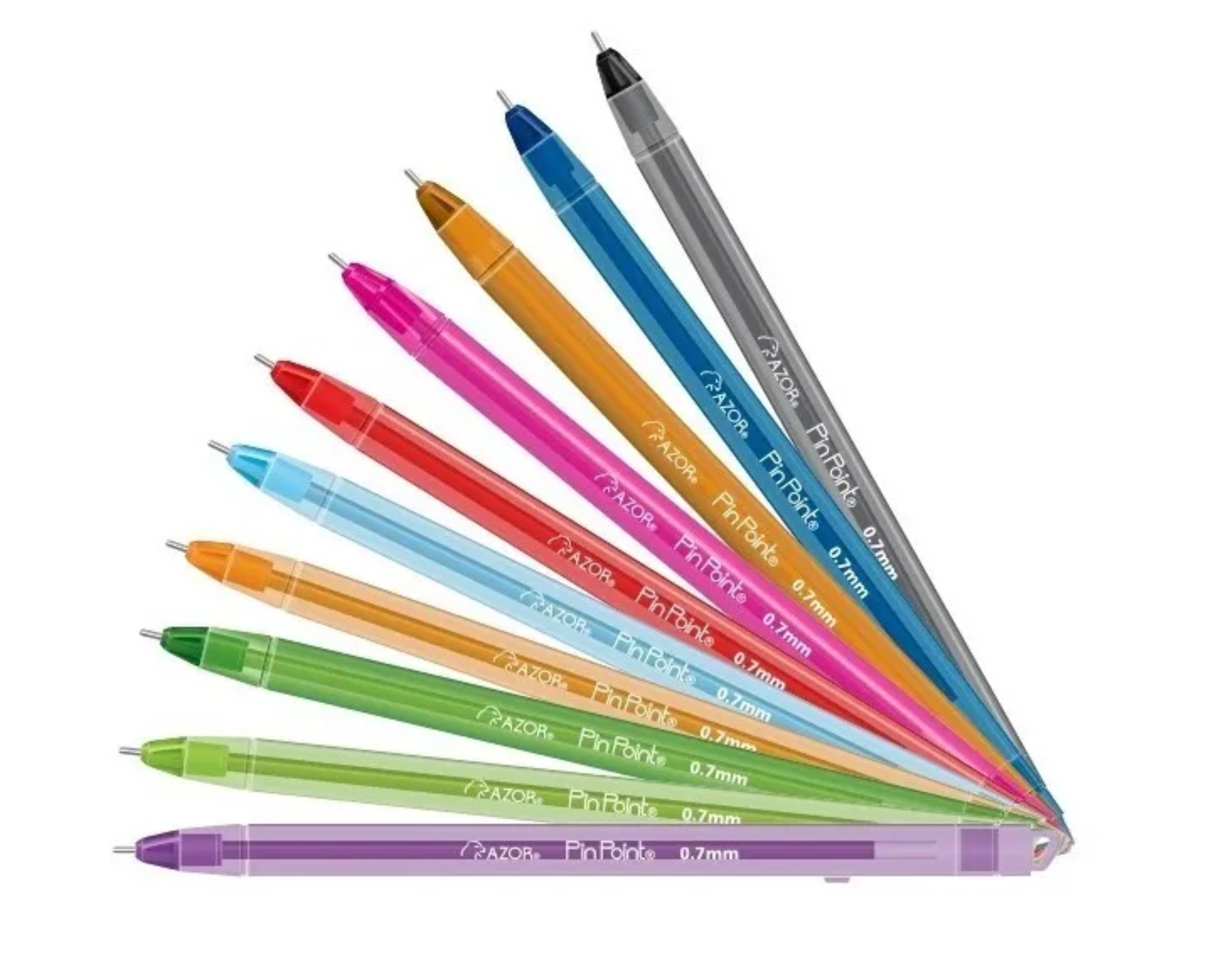 Lapicero Azor Pinpoint Punto Fino Bolsa Con 10 Colores