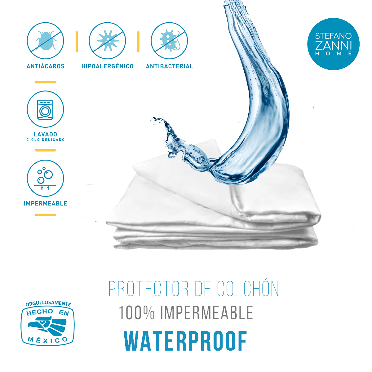 Protector de Colchón 100% Impermeable Stefano Zanni, Individual
