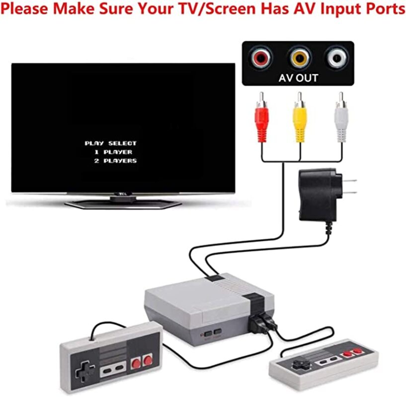 Consola de juegos retro clásica, 620 juegos integrados con 2 controles clásicos