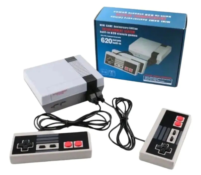 Consola de juegos retro clásica, 620 juegos integrados con 2 controles clásicos