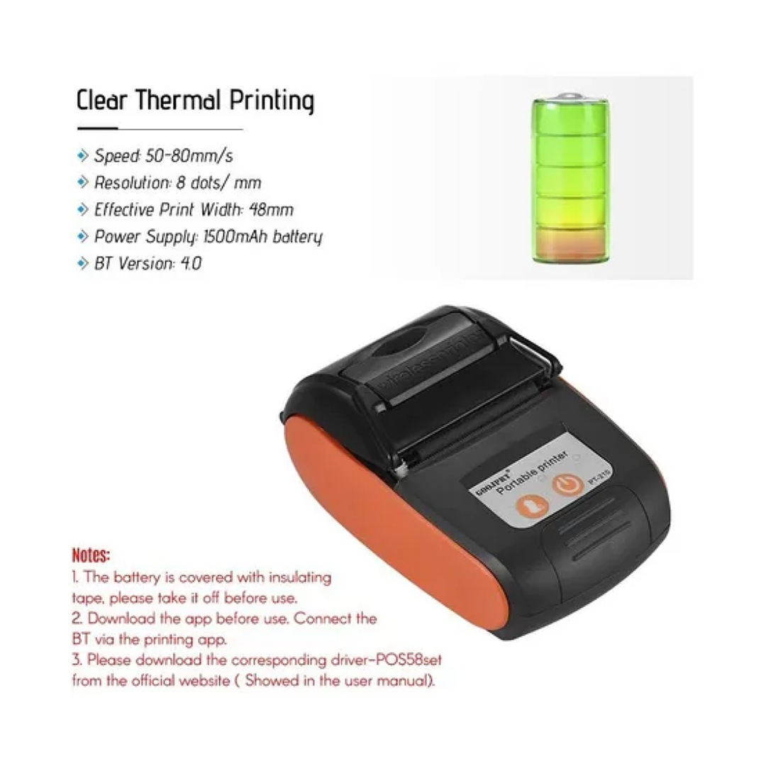 Goojprt Pt-210 - Impresora Térmica Portátil (58 Mm)