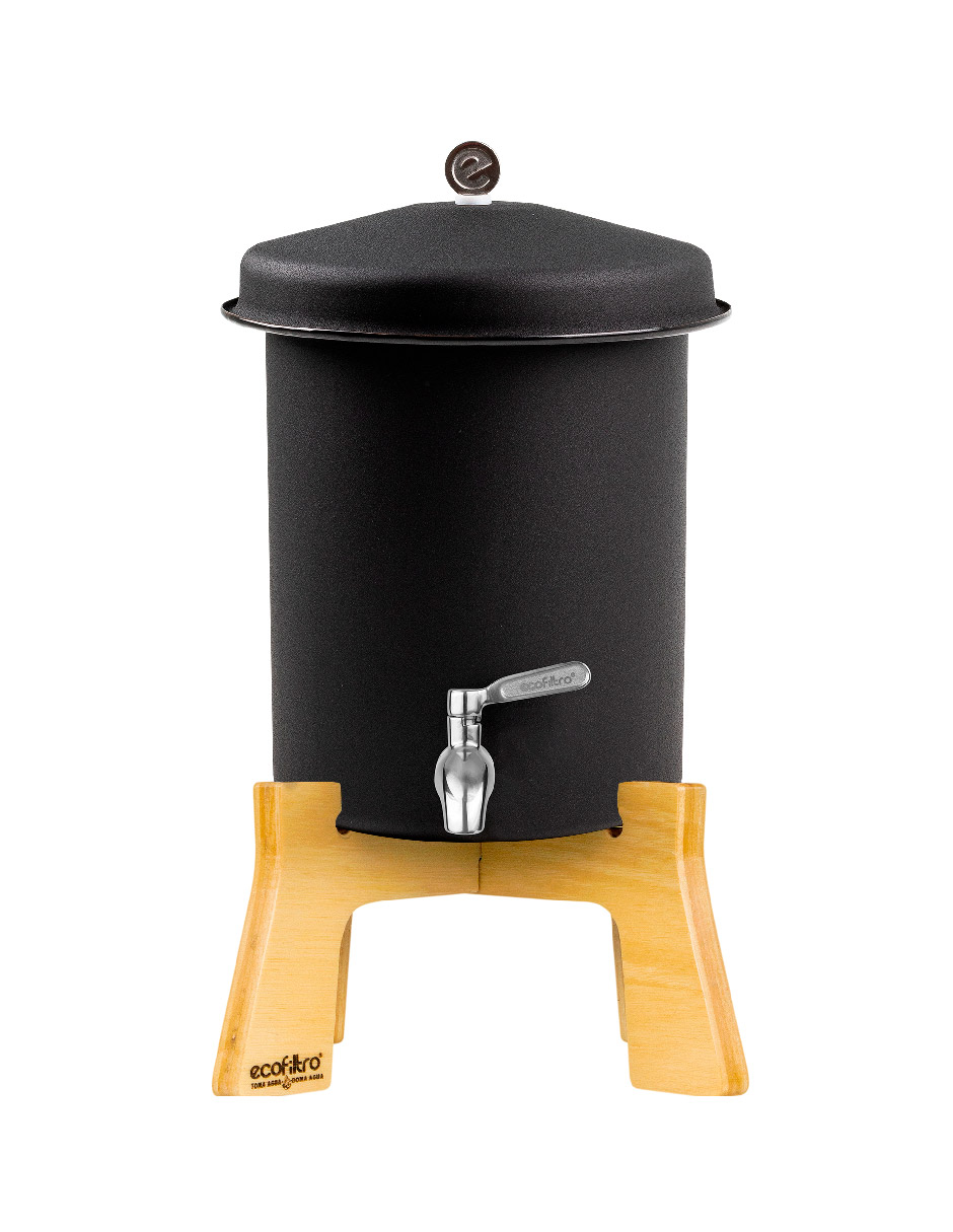 Ecofiltro Purificador Dispensador y Filtro de Agua Peltre Mini (5.5 L) Negro Mate