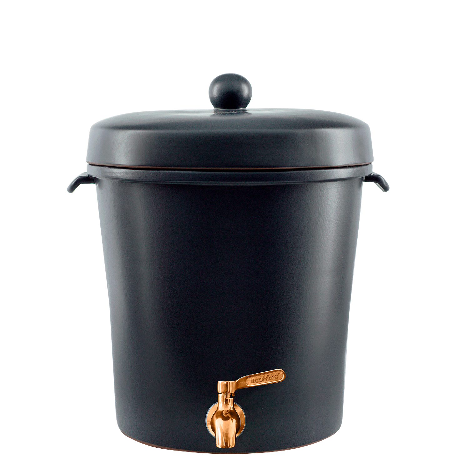 Ecofiltro Purificador Dispensador y Filtro de Agua Cerámica Mediano (8 L) Edición Especial Negro Mate