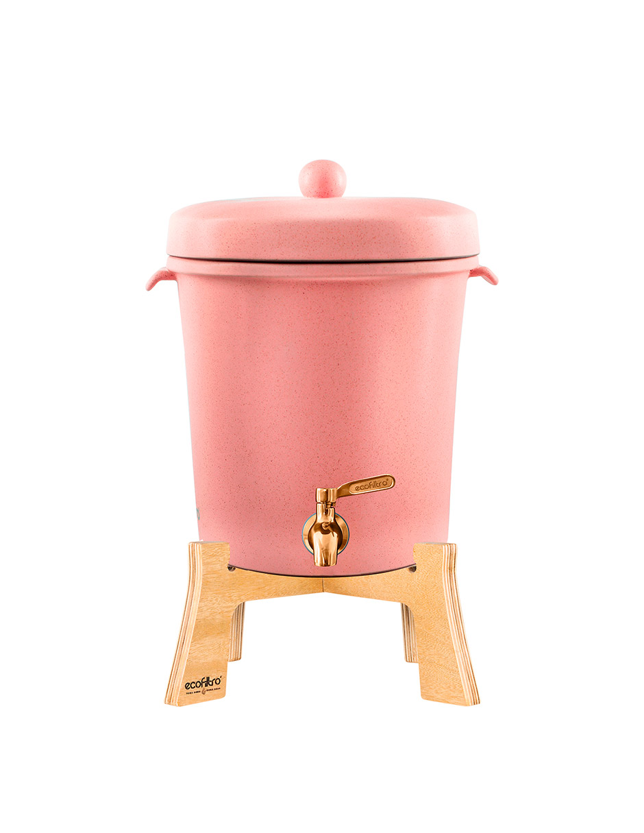 Ecofiltro Purificador Dispensador y Filtro de Agua Cerámica Mediano (8 L) Edición Especial Coral