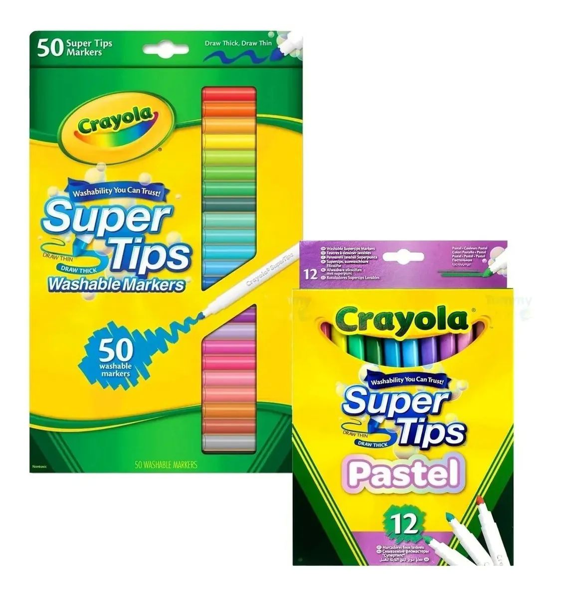 50 Plumones Super Tips + 12 Plumones Super Tips Pastel