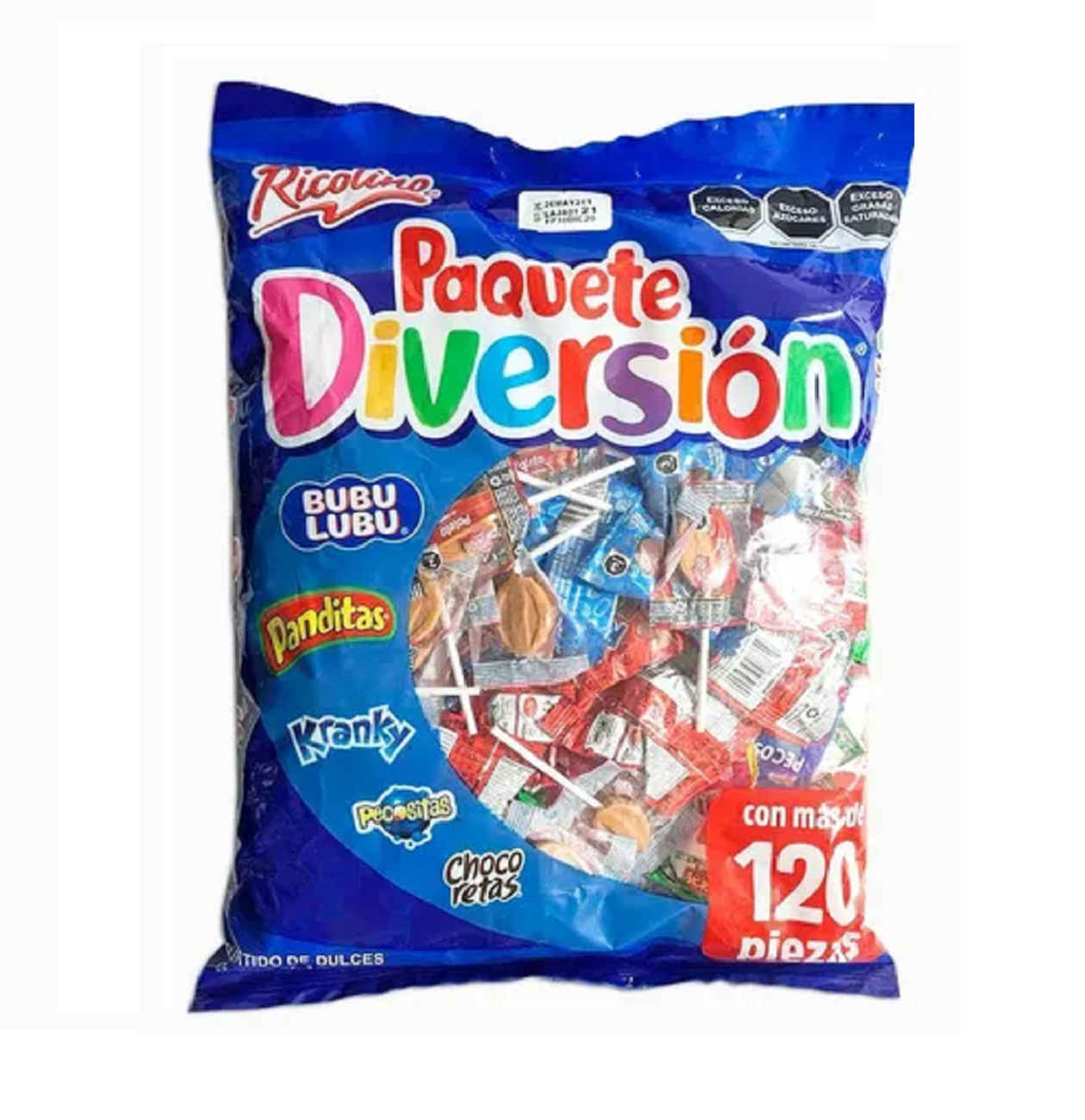 Ricolino Paquete Diversión de 1.5kg. Dulces Surtidos Piñatero