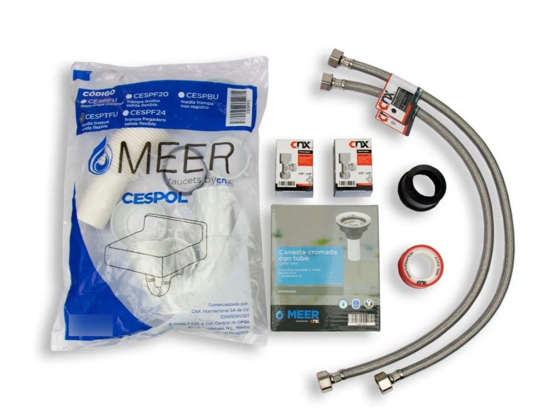 Tarja Sencilla Submontar De 59 X 45 Cm Y Kit De Instalación