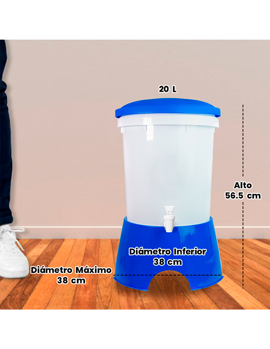 Ecofiltro Purificador Dispensador y Filtro de Agua Colors Grande (20 L) Azul Oscuro