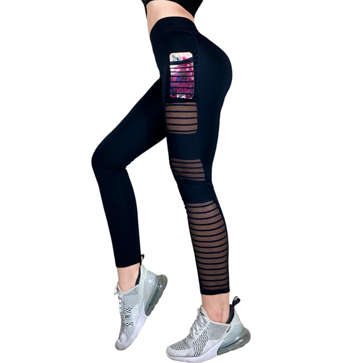 Malla Deportiva Bolsa Celular Leggins Colombiano Lycra Mayon LIC-094