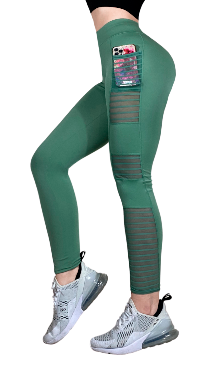 Malla Deportiva Bolsa Celular Leggins Colombiano Lycra Mayon LIC-094