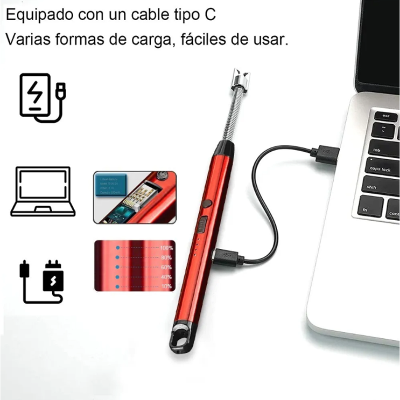 Encendedor Eléctrico Recargable Portátil Usb Para Cocina.
