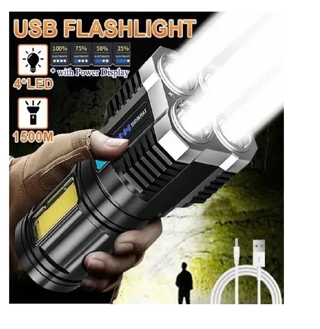 Super Potente Linterna De Alcance Led 500m Recargable.