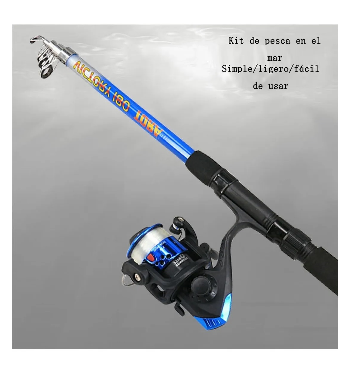  Combo Kit Completo Carrete De Caña De Pescar  Juvenil