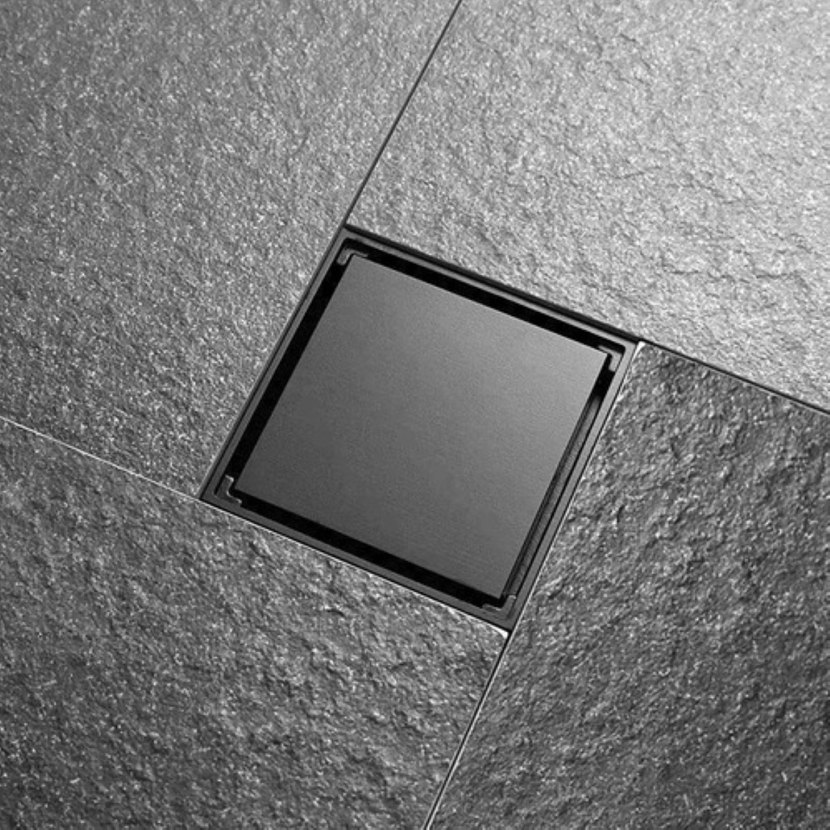 Coladera De Drenaje De Acero Inoxidable 10x10cm Negro